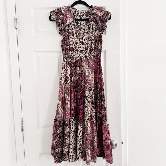 Ulla Johnson "Asis" Patchwork Printed Dress, size 4 - Picture 4 of 14